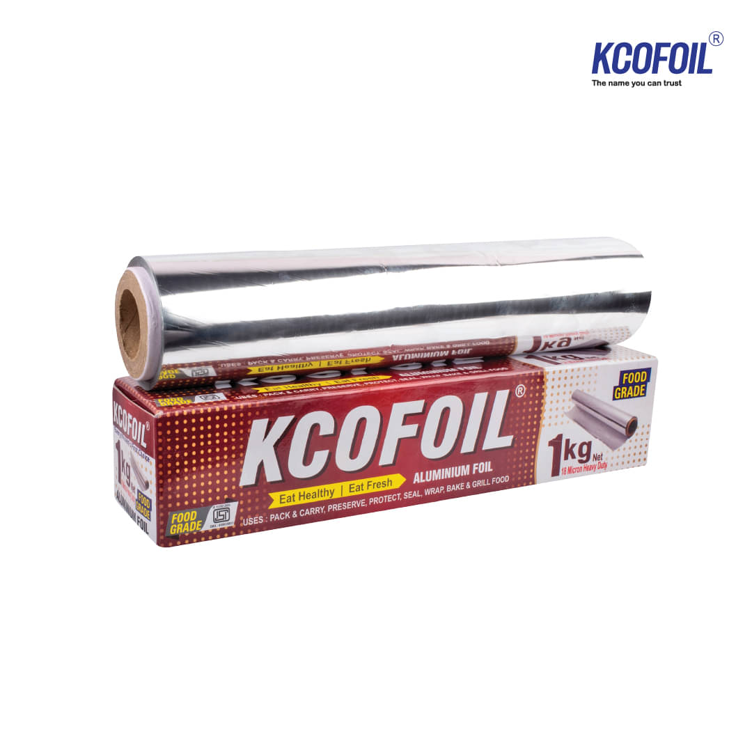 Kcofoil Food Grade 1KG Nett. Aluminium Foil | 18 Micron | Packing, Wrapping & Cooking     			Kcofoil Food Grade 1KG Nett. Aluminium Foil | 18 Micron | Packing, Wrapping & Cooking