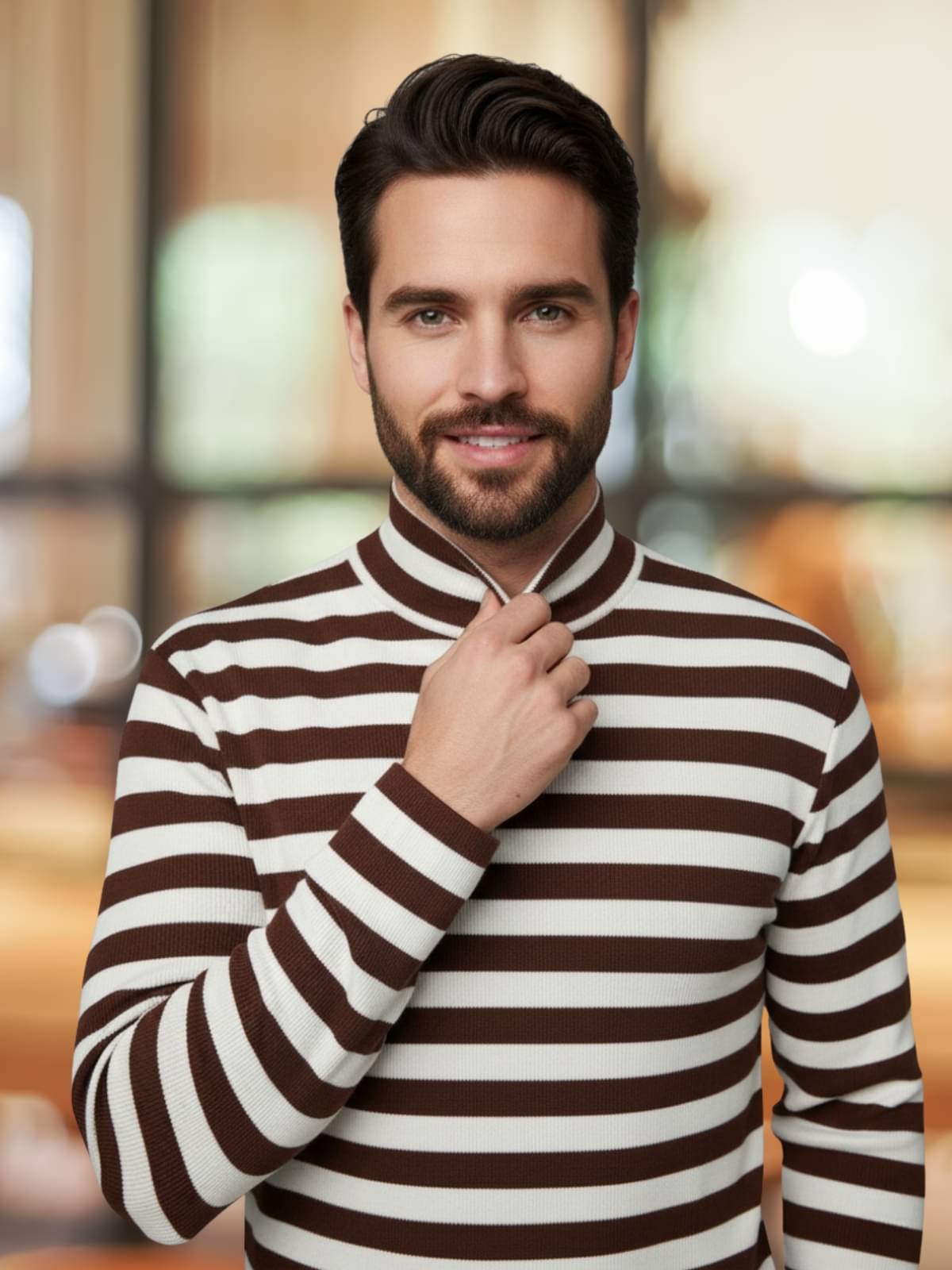 Looks United Acrylic High Neck Men's Sweatshirt - Brown ( Pack of 1 ) Looks United Acrylic High Neck Men's Sweatshirt - Brown ( Pack of 1 )