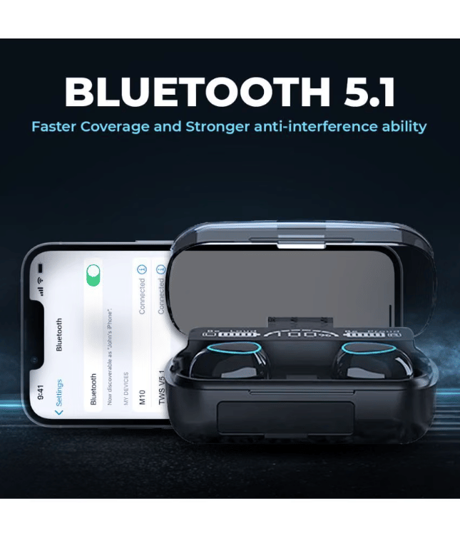M10 Bluetooth True Wireless (TWS) On Ear 50 Hours Playback Active Noise cancellation IPX4(Splash & Sweat Proof) Black M10 Bluetooth True Wireless (TWS) On Ear 50 Hours Playback Active Noise cancellation IPX4(Splash & Sweat Proof) Black