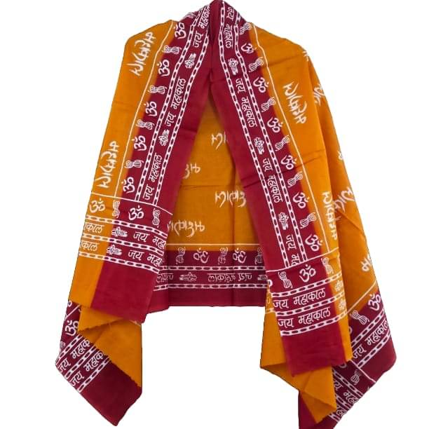     			MAA SHEETLA CREATIONS Maroon Cotton Men's Scarves ( Pack of 1 )