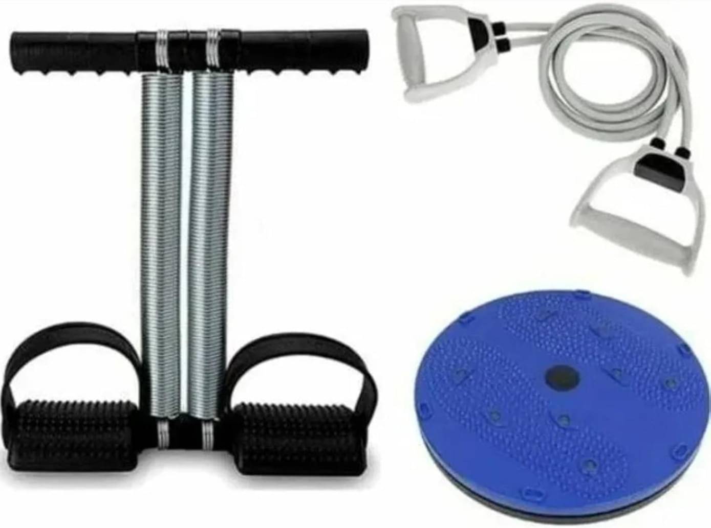     			MAGZI-DOUBLE SPRING TUMMY TRIMMER TUMMY TWISTER & TONING TUBE COMBO