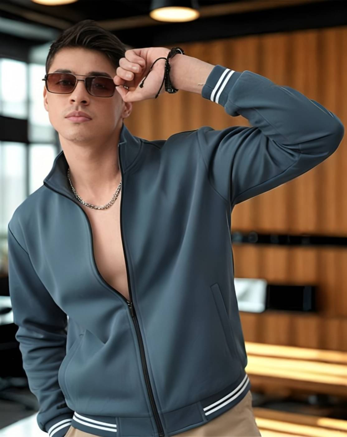 MAYKR Polyester Men's Casual Jacket - Teal ( Pack of 1 ) MAYKR Polyester Men's Casual Jacket - Teal ( Pack of 1 )