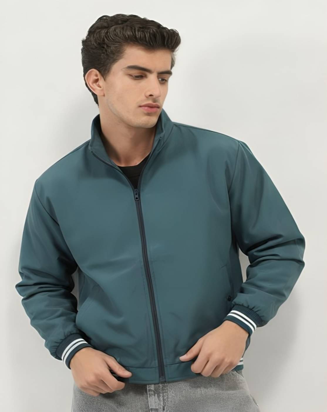 MAYKR Polyester Men's Casual Jacket - Teal ( Pack of 1 ) MAYKR Polyester Men's Casual Jacket - Teal ( Pack of 1 )
