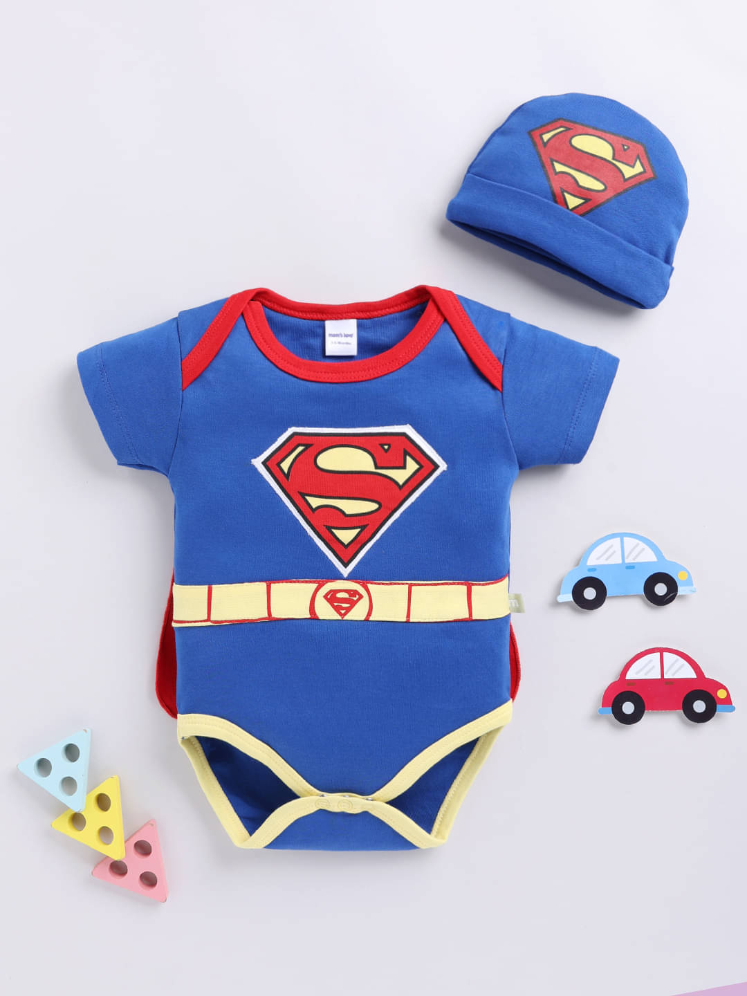 Mom's Love Pack of 1 Baby Boys Cotton Bodysuit ( Blue )     			Mom's Love Pack of 1 Baby Boys Cotton Bodysuit ( Blue )