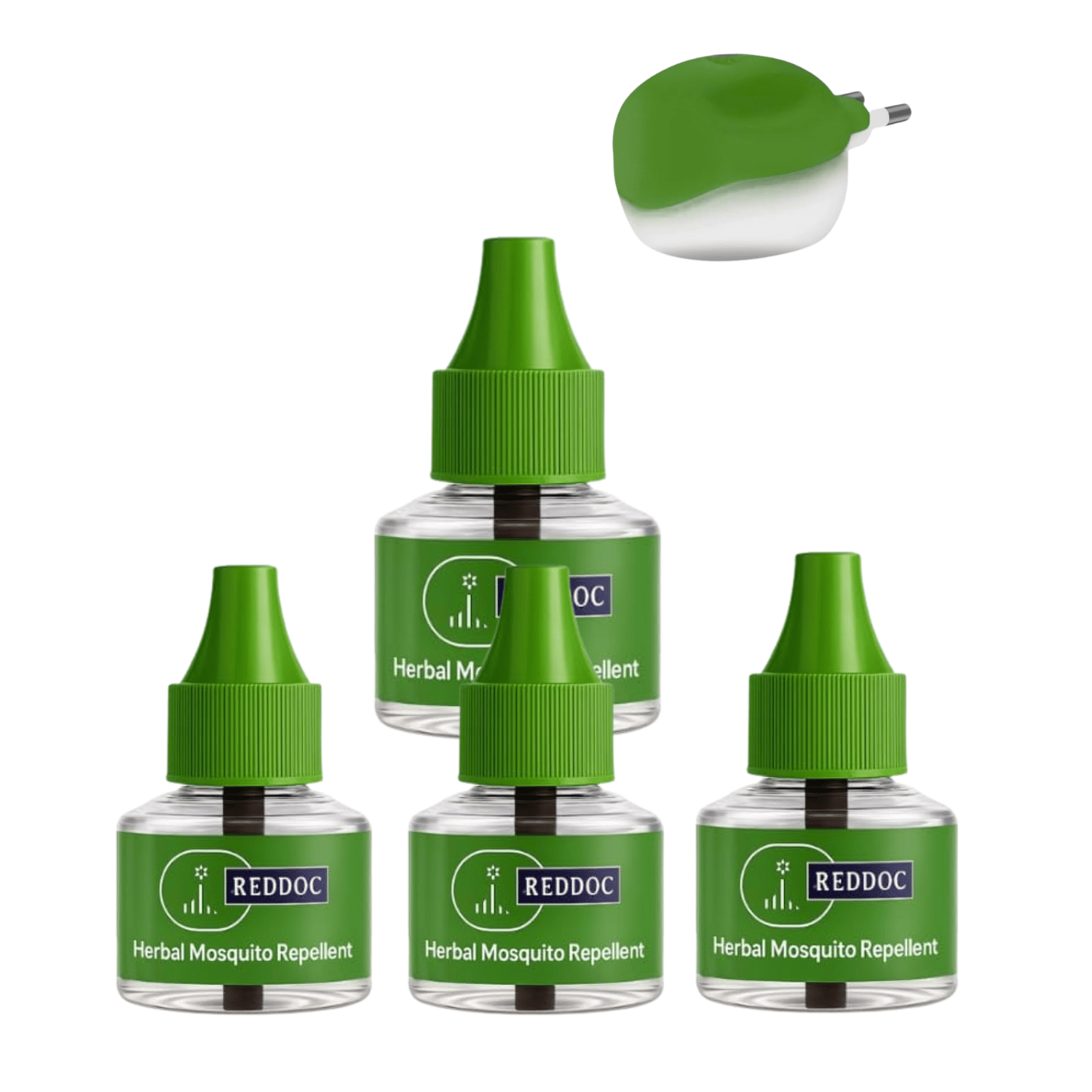 REDDOC GREEN Herbal Mosquito Repellent Refill –Natural Protection Against Dengue & Mosquitoes | Mosquito Repellent GREEN (PACK OF 4) M/C REDDOC GREEN Herbal Mosquito Repellent Refill –Natural Protection Against Dengue & Mosquitoes | Mosquito Repellent GREEN (PACK OF 4) M/C