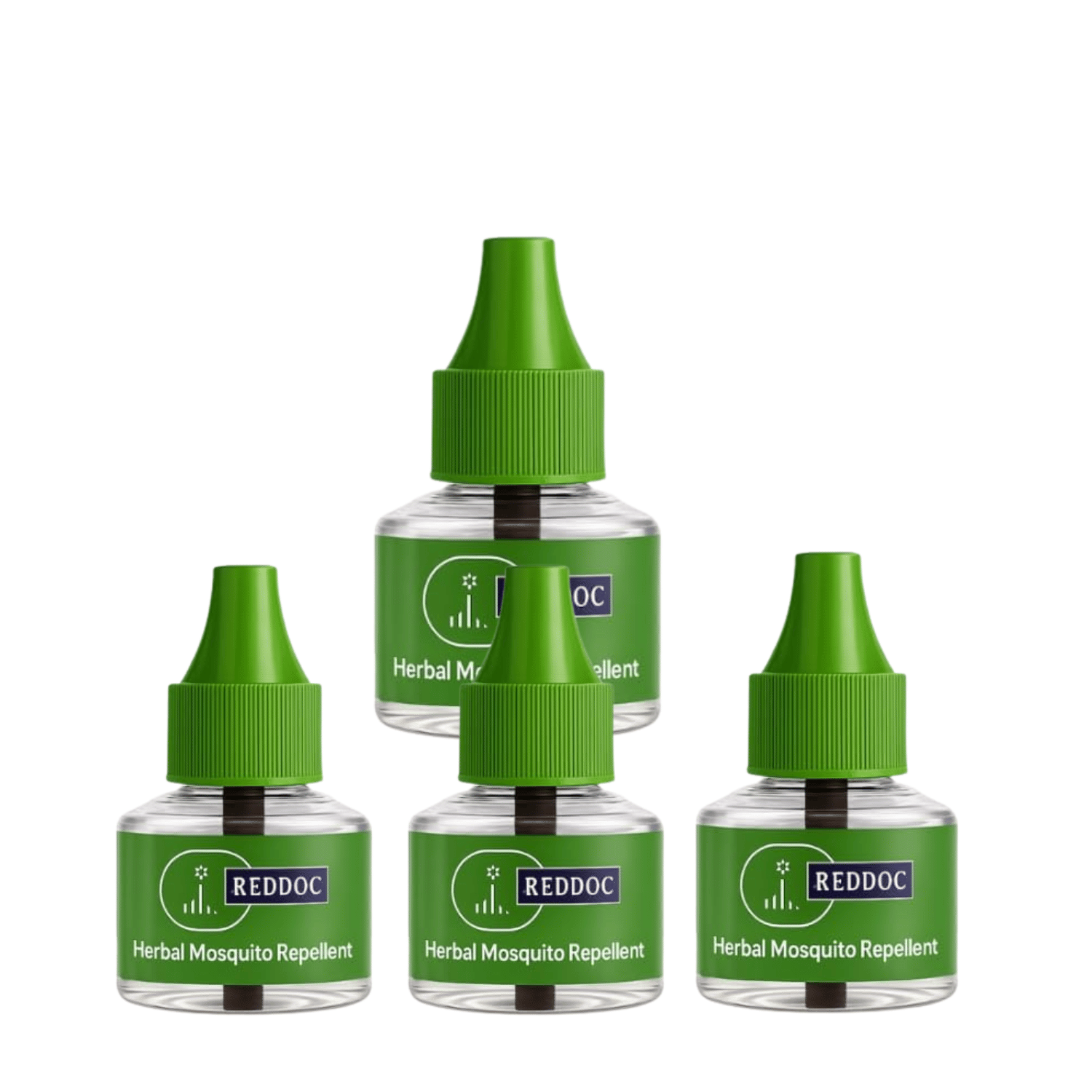     			REDDOC Herbal Mosquito Repellent Refill –Natural Protection Against Dengue & Mosquitoes | Mosquito Repellent & Killer GREEN (PACK OF 4)