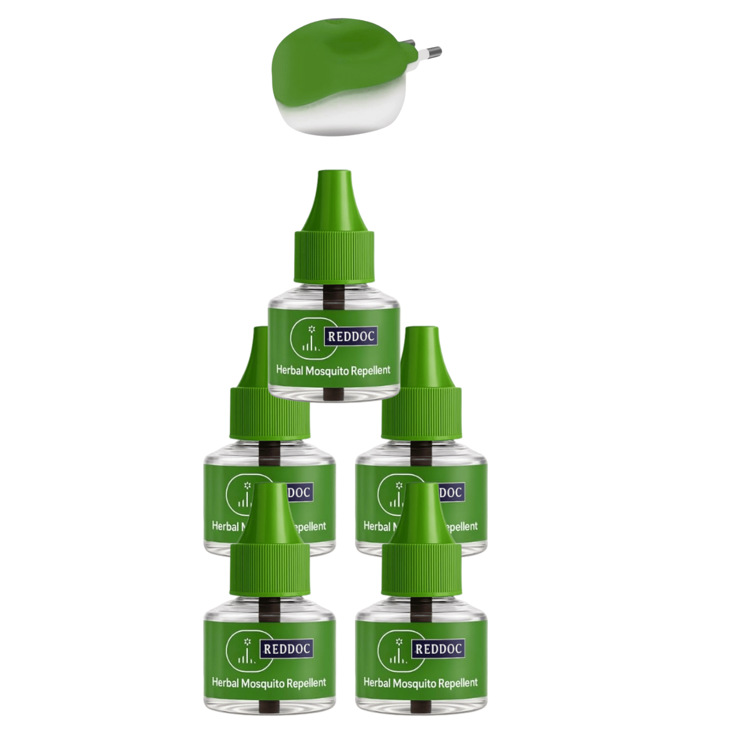    			REDDOC Herbal Mosquito Repellent Refill –Natural Protection Against Dengue & Mosquitoes | Mosquito Repellent & Killer GREEN (PACK OF 5) M/C