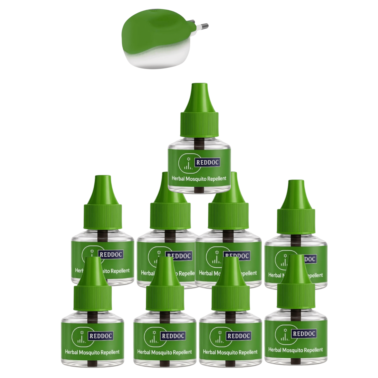     			REDDOC Herbal Mosquito Repellent Refill –Natural Protection Against Dengue & Mosquitoes | Mosquito Repellent & Killer GREEN (PACK OF 9) M/C
