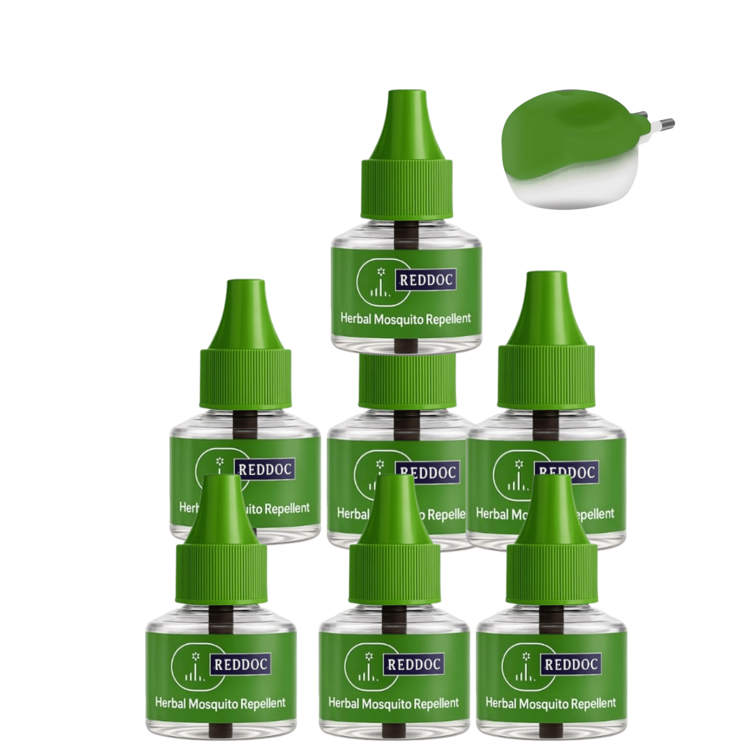REDDOC Herbal Mosquito Repellent Refill –Natural Protection Against Dengue & Mosquitoes | Mosquito Repellent & Killer GREEN (PACK OF 7) M/C REDDOC Herbal Mosquito Repellent Refill –Natural Protection Against Dengue & Mosquitoes | Mosquito Repellent & Killer GREEN (PACK OF 7) M/C