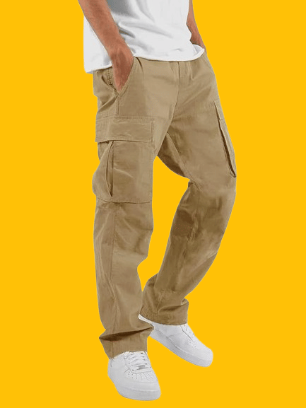     			REKHOLA Regular Men's Cargos - Khaki ( Pack of 1 )