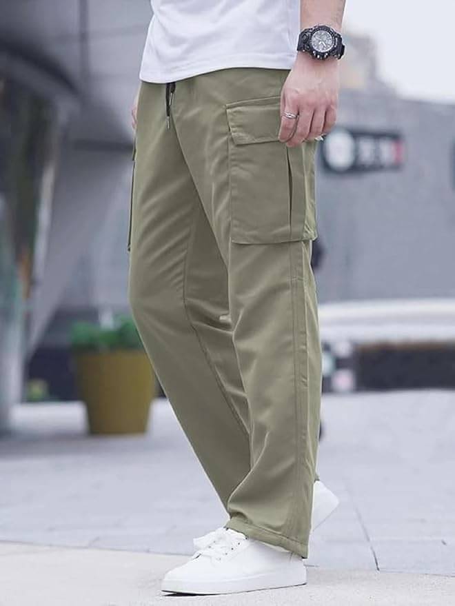     			REKHOLA Regular Men's Cargos - Olive Green ( Pack of 1 )