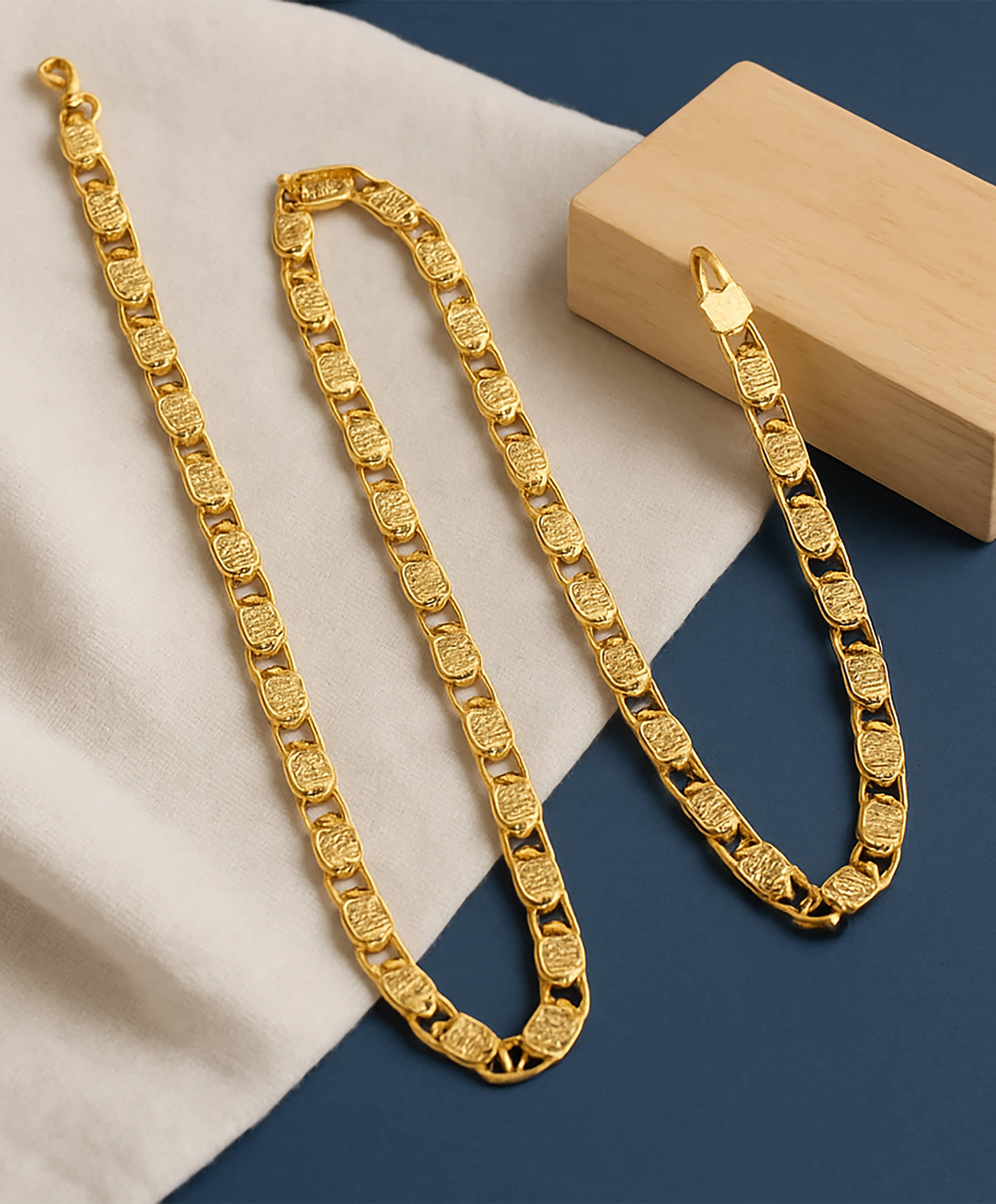 SHANKH-KRIVA Gold Plated Chain ( Set of 1 )