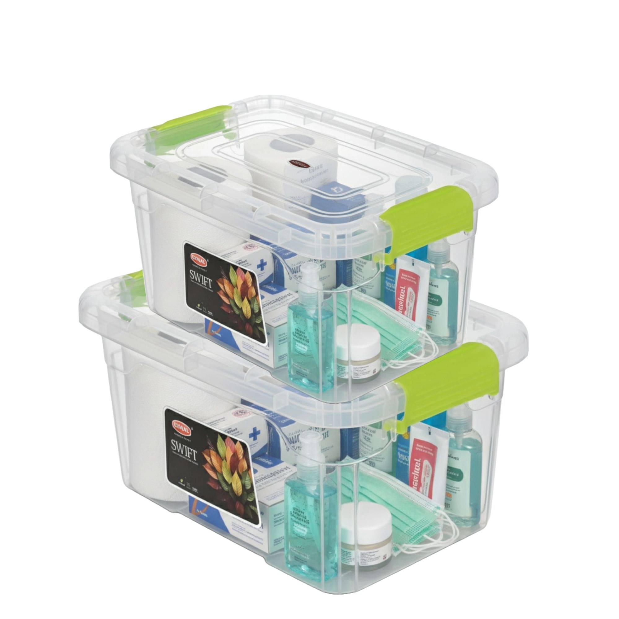 Sonal Swift Deluxe Combo Plastic Green Multi-Purpose Container ( Set of 2 ) Sonal Swift Deluxe Combo Plastic Green Multi-Purpose Container ( Set of 2 )