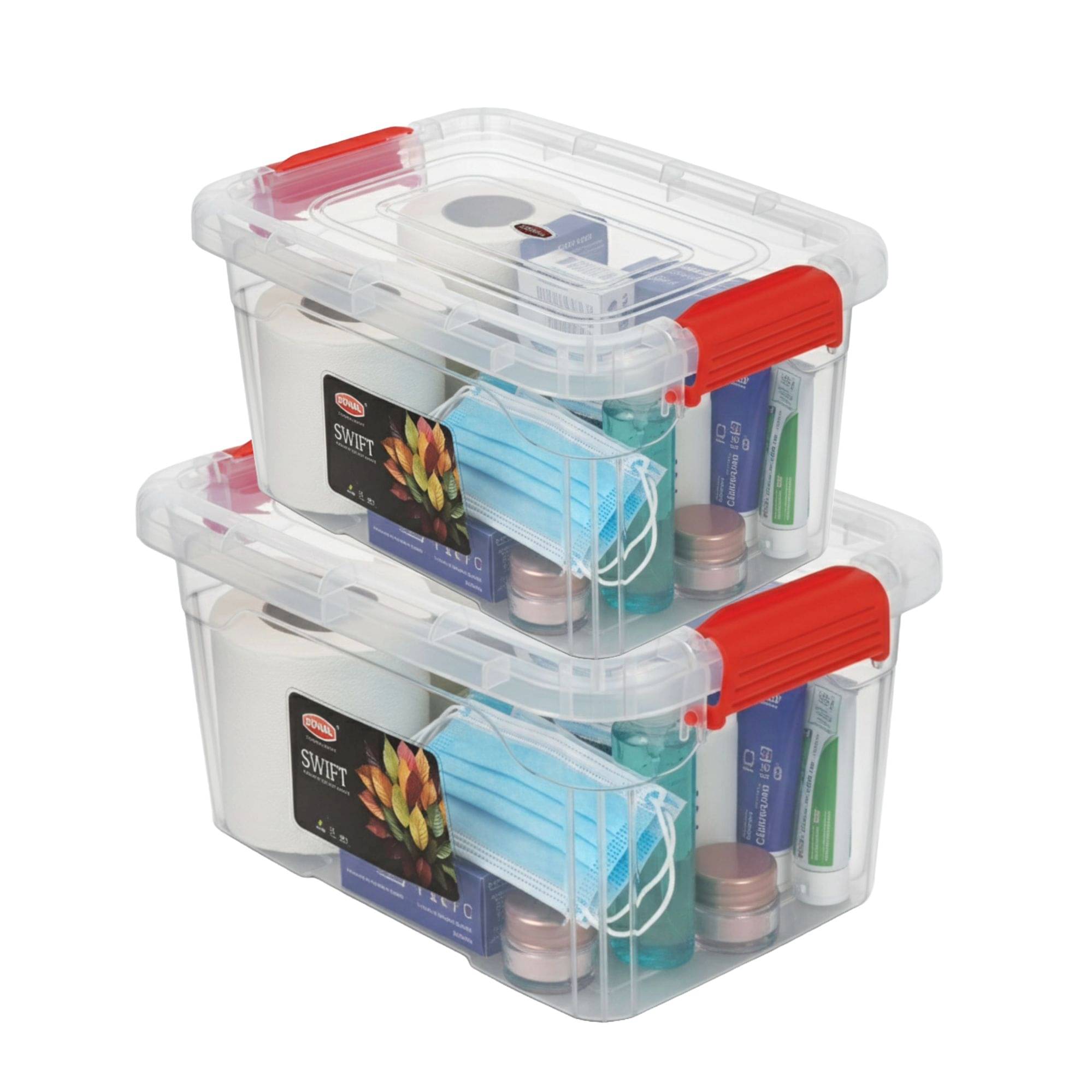 Sonal Swift Deluxe Combo Plastic Red Multi-Purpose Container ( Set of 2 ) Sonal Swift Deluxe Combo Plastic Red Multi-Purpose Container ( Set of 2 )
