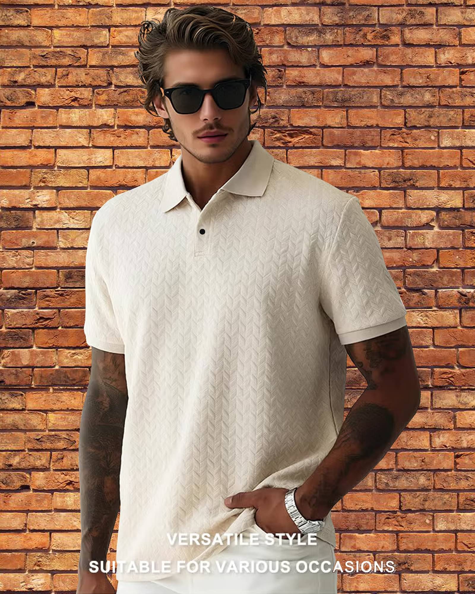 Tee Town Men Polyester Regular Fit Solid Polo T Shirt ( Beige ) Tee Town Men Polyester Regular Fit Solid Polo T Shirt ( Beige )