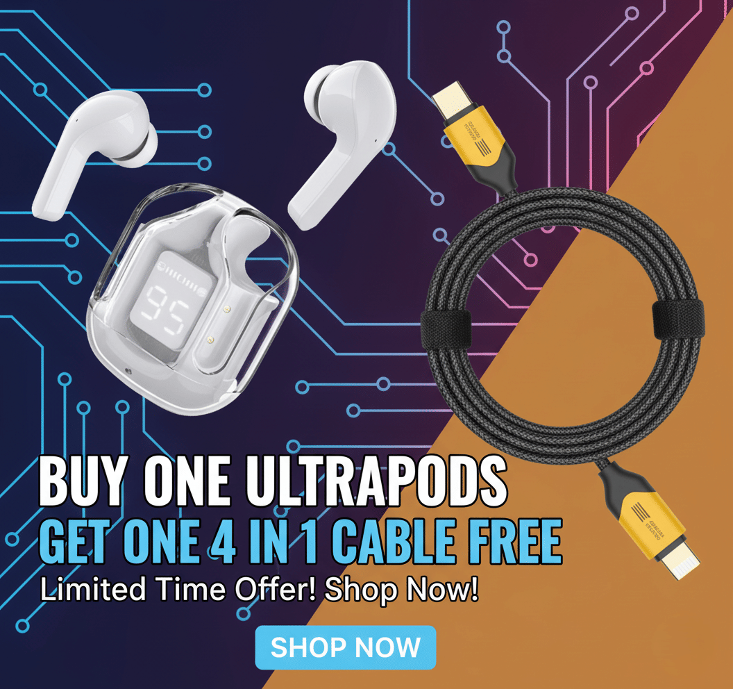     			Ultrapod Earpod True Wireless Bluetooth (TWS Earphone), 30 Hrs Play Time, 10mm HD Drivers, Sweat Proof - white - Combo