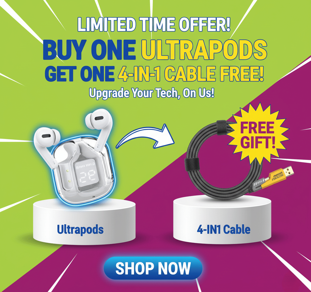     			Ultrapod Earpod True Wireless Bluetooth (TWS Earphone), 30 Hrs Play Time, 10mm HD Drivers, Sweat Proof - white - Combo