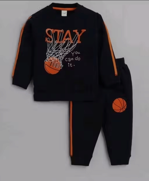 WARSI BROTHER''S Pack of 1 Baby Boys Cotton Blend T-Shirt & Capris Set ( Black ) WARSI BROTHER''S Pack of 1 Baby Boys Cotton Blend T-Shirt & Capris Set ( Black )