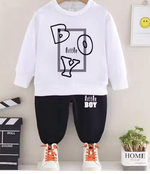     			WARSI BROTHER''S Pack of 1 Baby Boys Cotton Blend T-Shirt & Capris Set ( White )