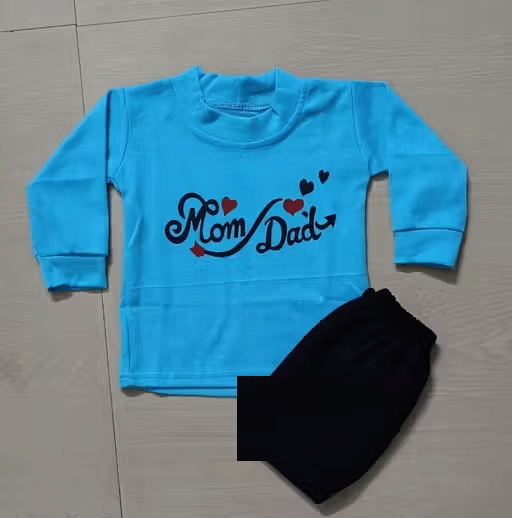     			WARSI BROTHER''S Pack of 1 Baby Boys Cotton Blend T-Shirt & Capris Set ( Blue )