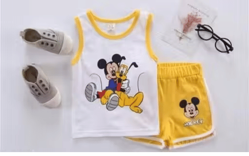 WARSI BROTHER''S Pack of 1 Baby Boys Cotton T-Shirt & Shorts Set ( Yellow ) WARSI BROTHER''S Pack of 1 Baby Boys Cotton T-Shirt & Shorts Set ( Yellow )