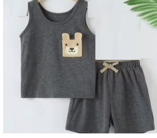     			WARSI BROTHER''S Pack of 1 Baby Boys Cotton T-Shirt & Shorts Set ( Dark Grey )