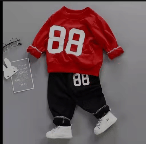 WARSI BROTHER''S Pack of 1 Baby Boys Cotton Blend T-Shirt & Capris Set ( Red ) WARSI BROTHER''S Pack of 1 Baby Boys Cotton Blend T-Shirt & Capris Set ( Red )