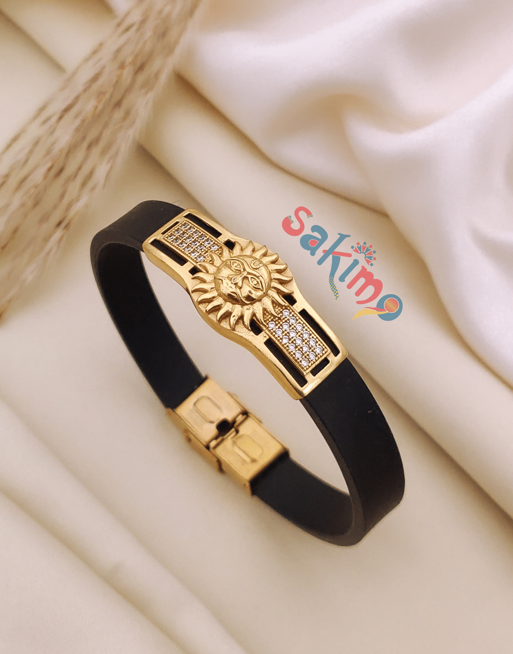     			sakimo Black Bracelet ( Pack of 1 )