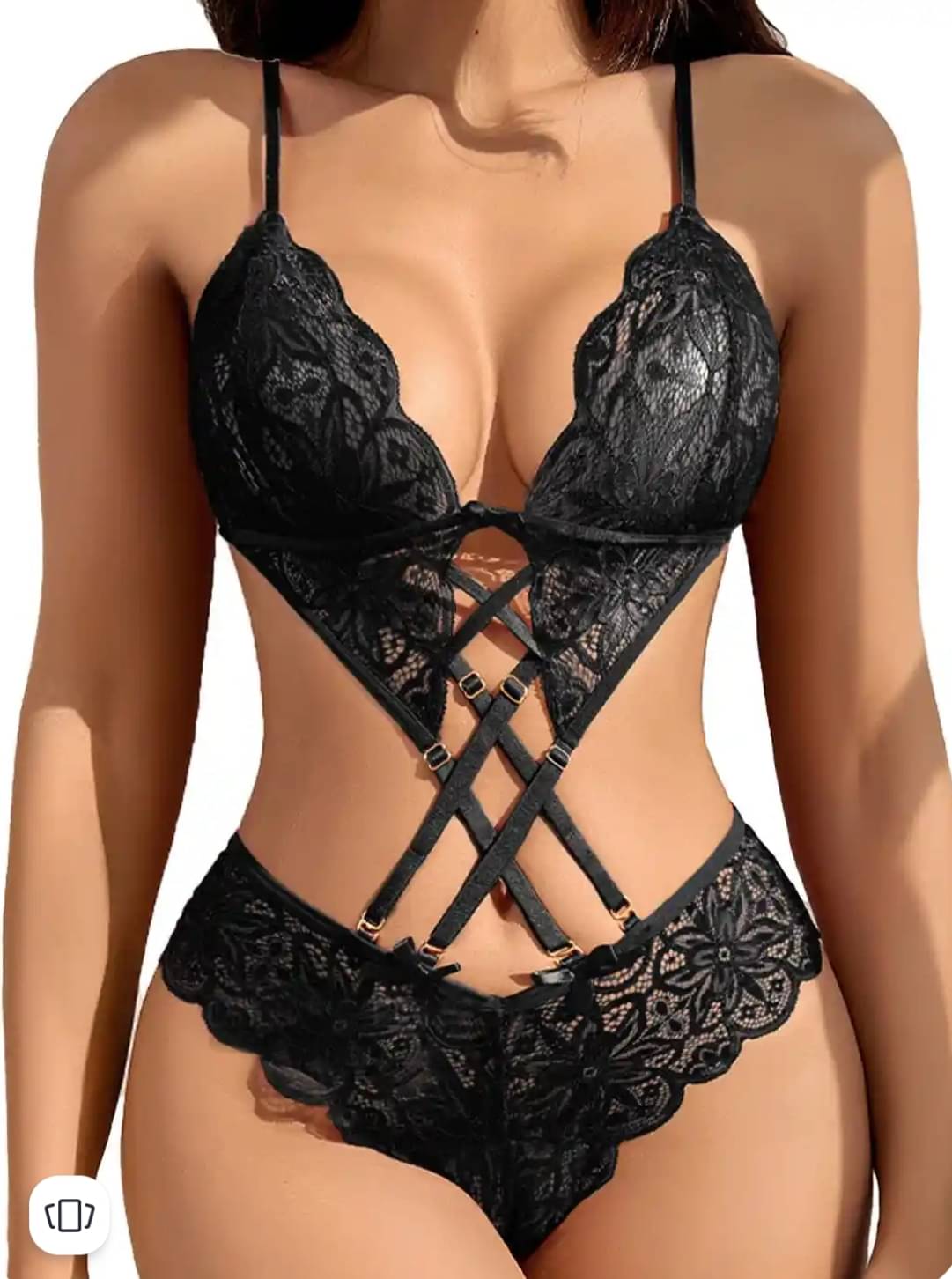     			9ITE LOV Black Polyester Women Baby Doll Dress With Panty