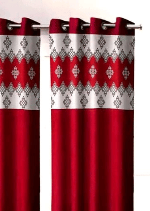AADI TRADERS Floral Semi-Transparent Eyelet Curtain 5 ft ( Pack of 1 ) - Maroon AADI TRADERS Floral Semi-Transparent Eyelet Curtain 5 ft ( Pack of 1 ) - Maroon