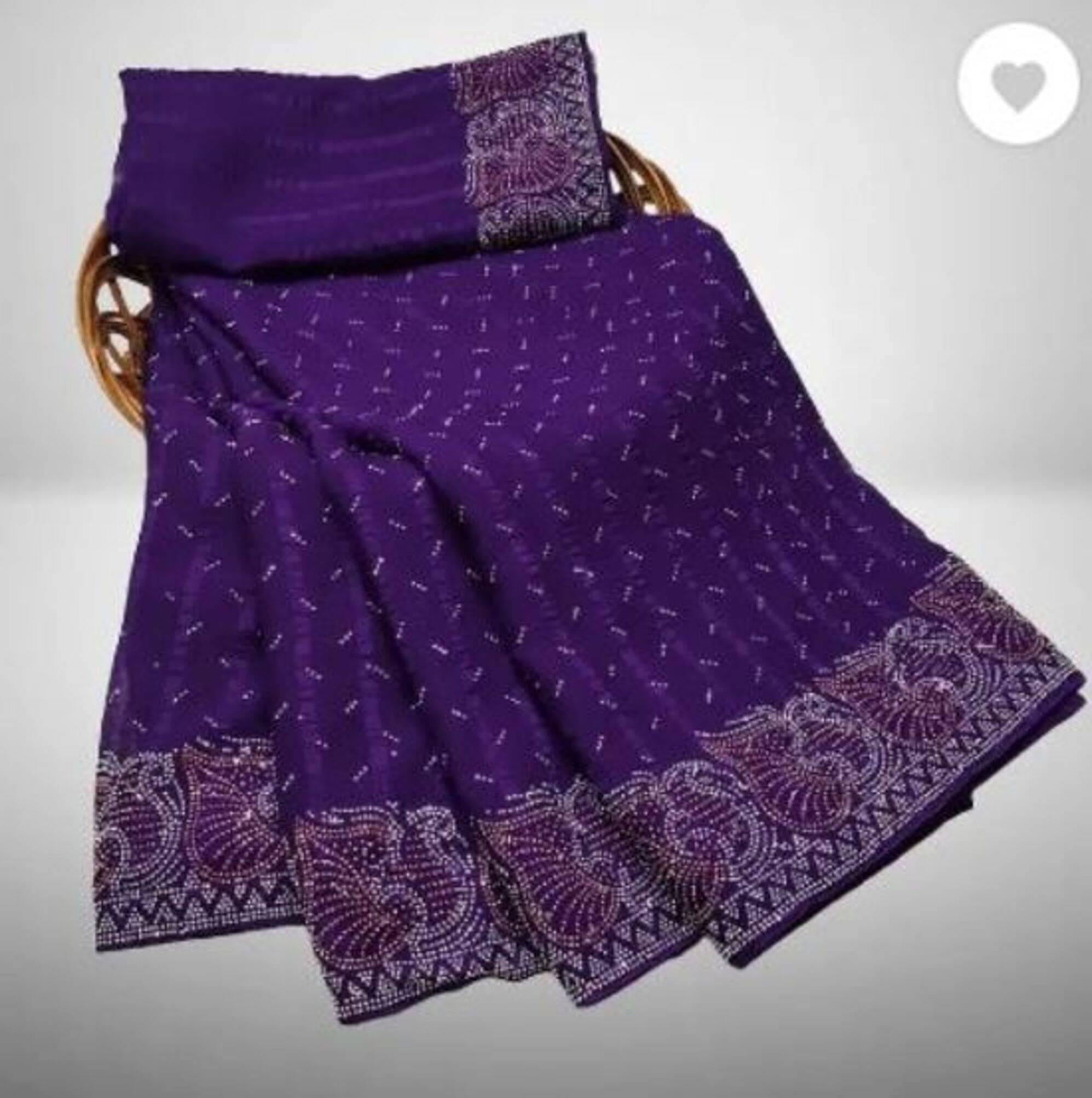 AB Silk Georgette Dyed Regular Saree With Unstitched Blouse Piece ( Wine )     			AB Silk Georgette Dyed Regular Saree With Unstitched Blouse Piece ( Wine )