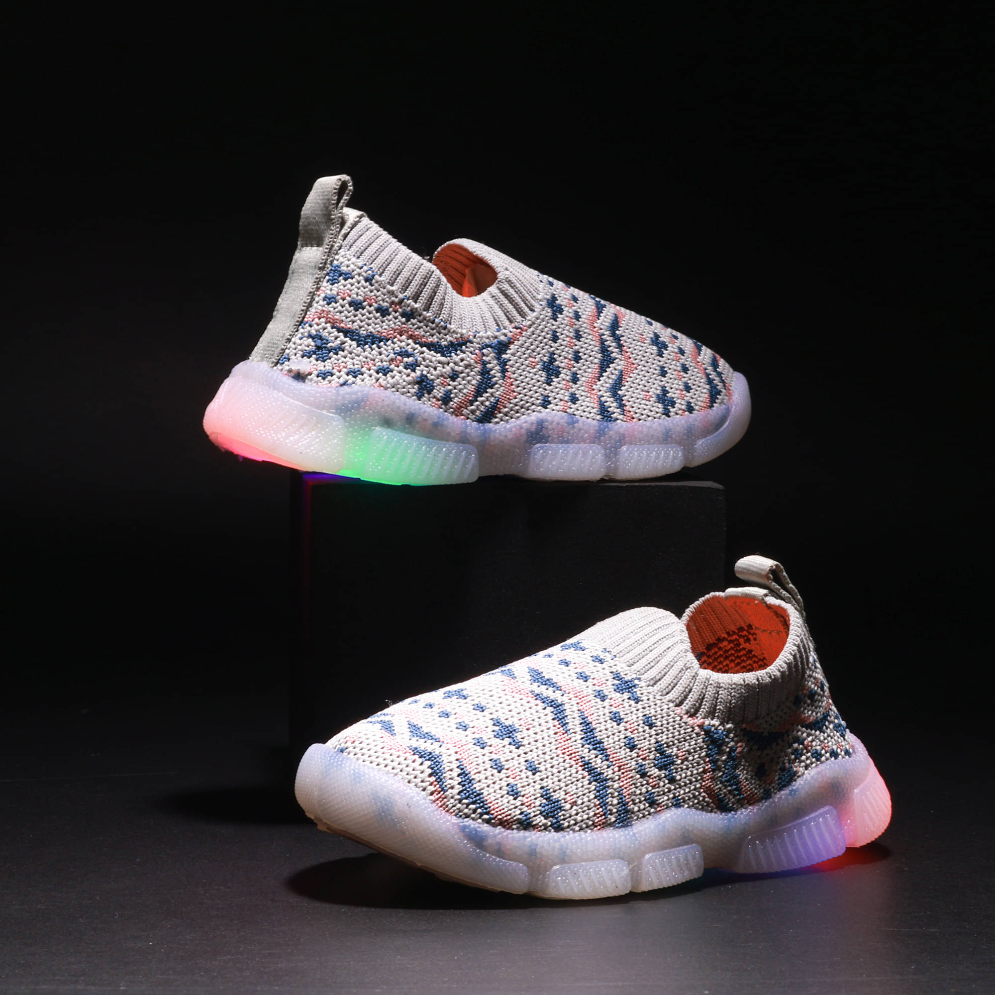     			ASIAN - Light Grey Boy's LED Shoes ( 1 Pair )