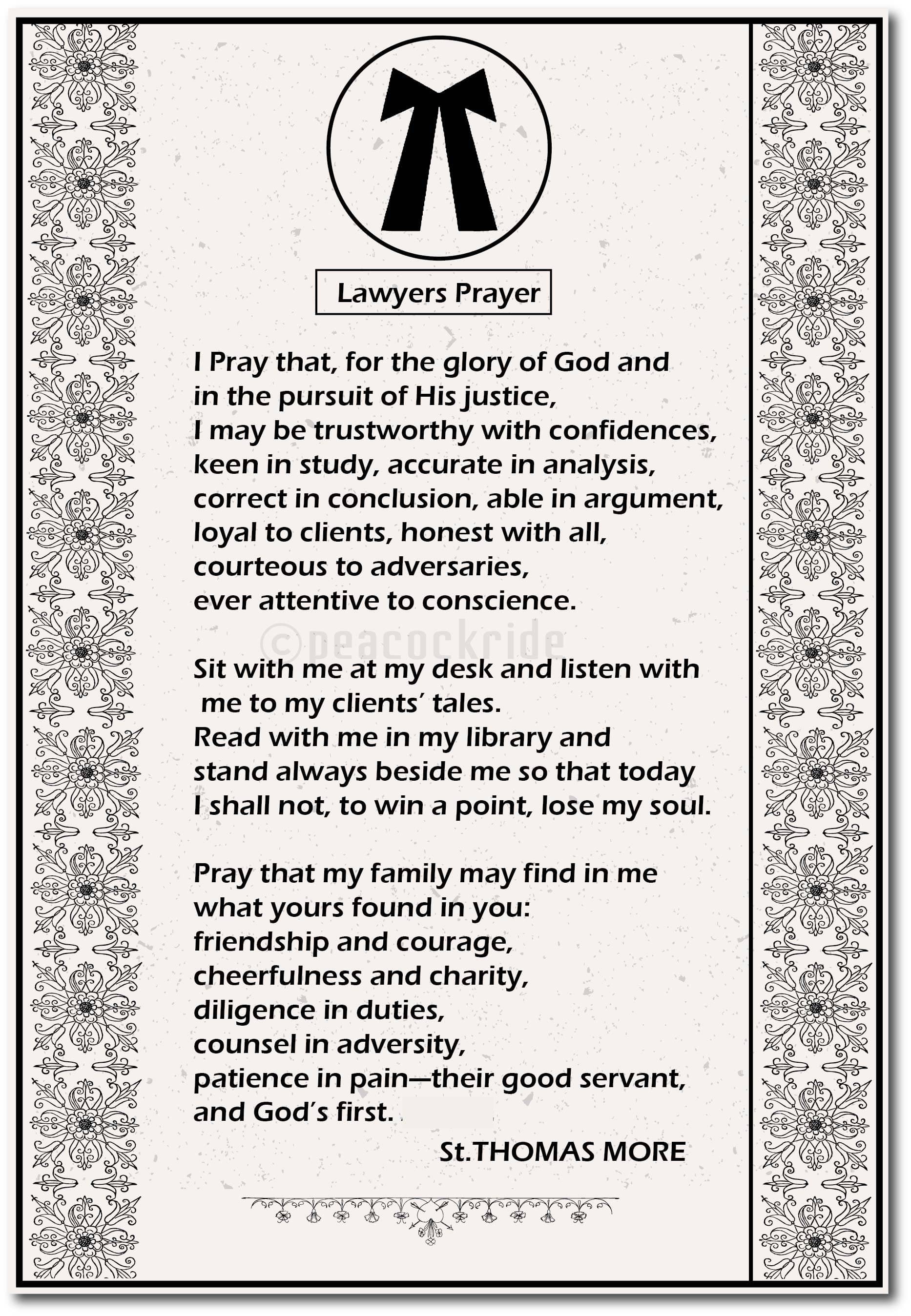     			Advocate I Lawyer I Lawyers Prayer I Wall Poster