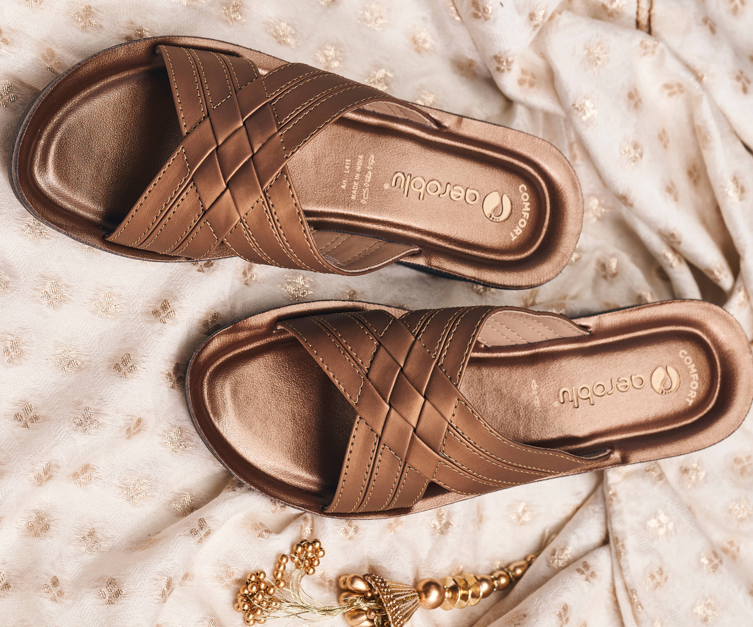 Aeroblu Brown Women's Slip On Heels - Heels | Buy online on ZillyBuy
