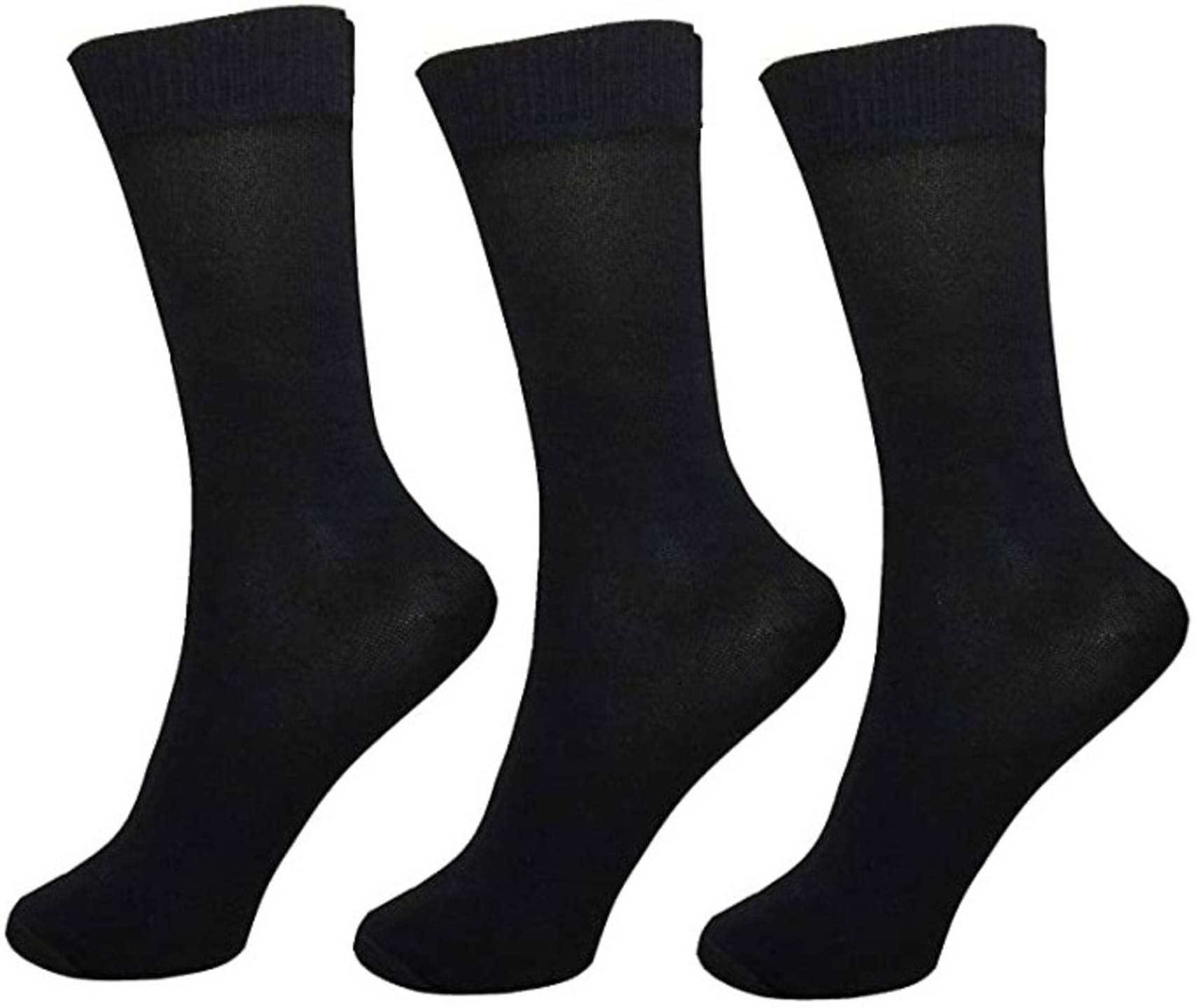 Akeeta Pack of 3 Men's Cotton Full Length Socks ( Black ) Akeeta Pack of 3 Men's Cotton Full Length Socks ( Black )