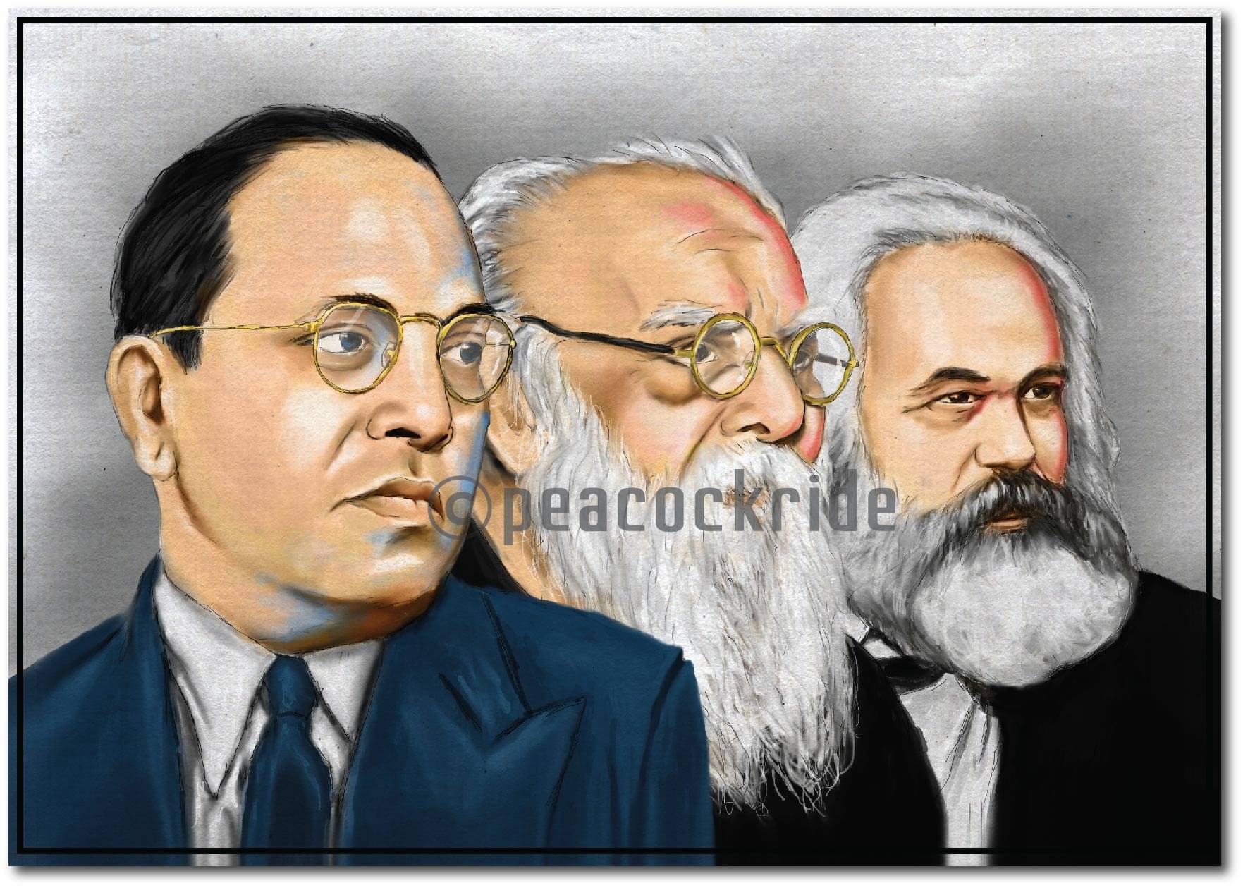    			Ambedkar Periyar Karl Marx Wall Poster