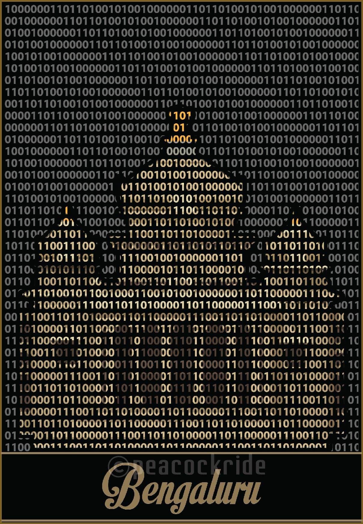     			Bengaluru-The Cyber City Wall Poster