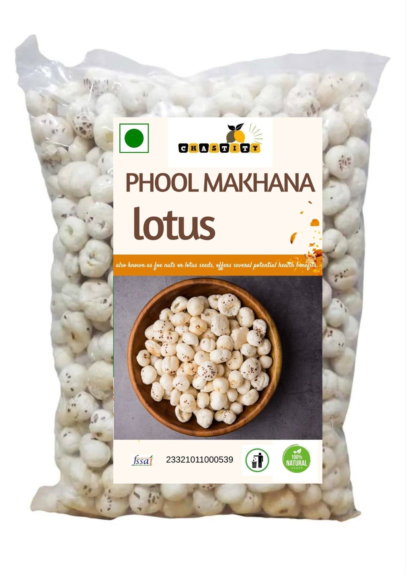 Chastity Regular phool makhana/lotus seeds 100 g Chastity Regular phool makhana/lotus seeds 100 g