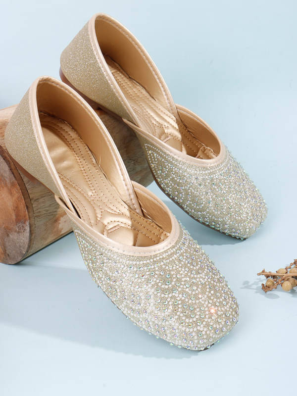 DIPYO Gold Women's Mojaris     			DIPYO Gold Women's Mojaris
