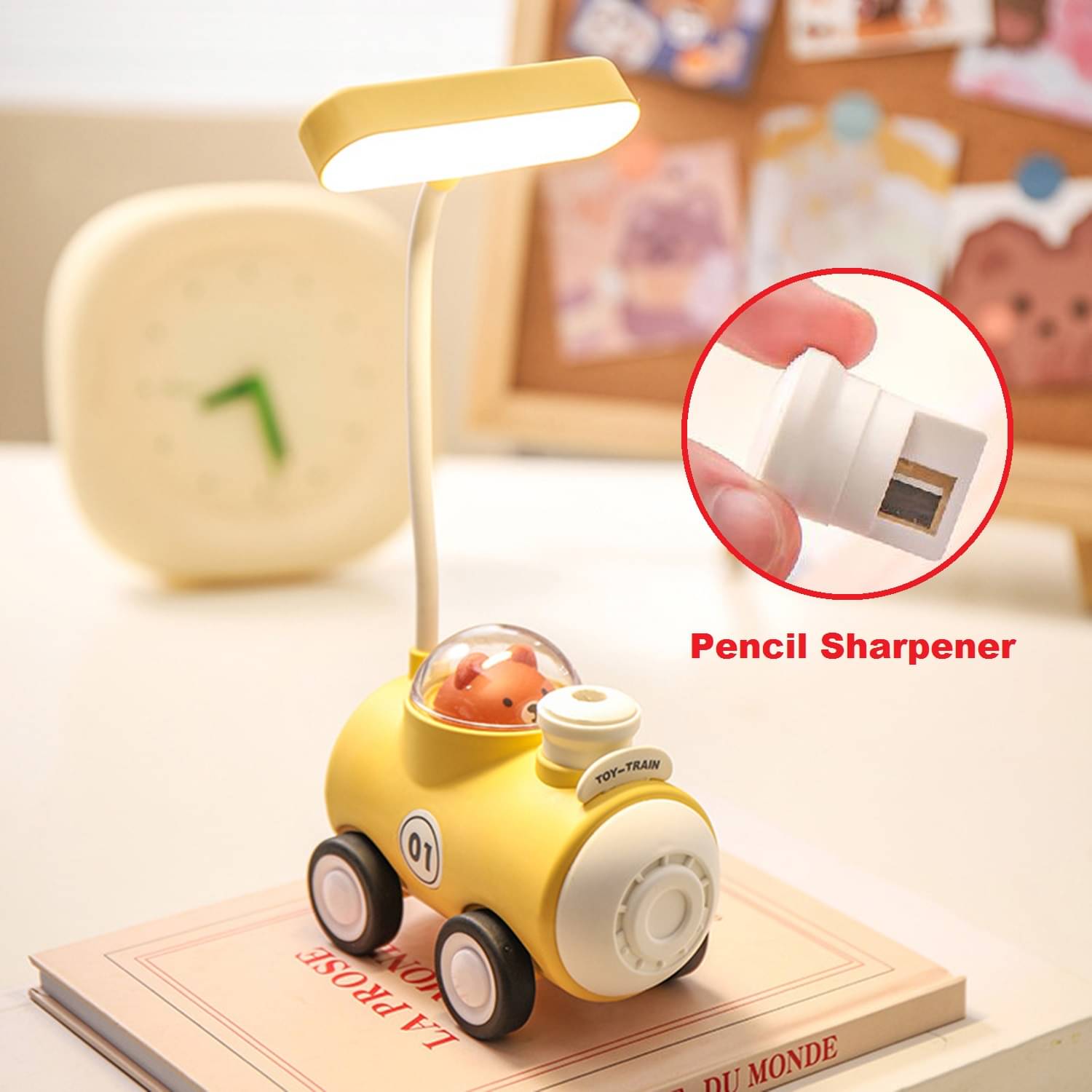 Dealseven Fashion Yellow Study Table Lamp ( Pack of 1 ) Dealseven Fashion Yellow Study Table Lamp ( Pack of 1 )