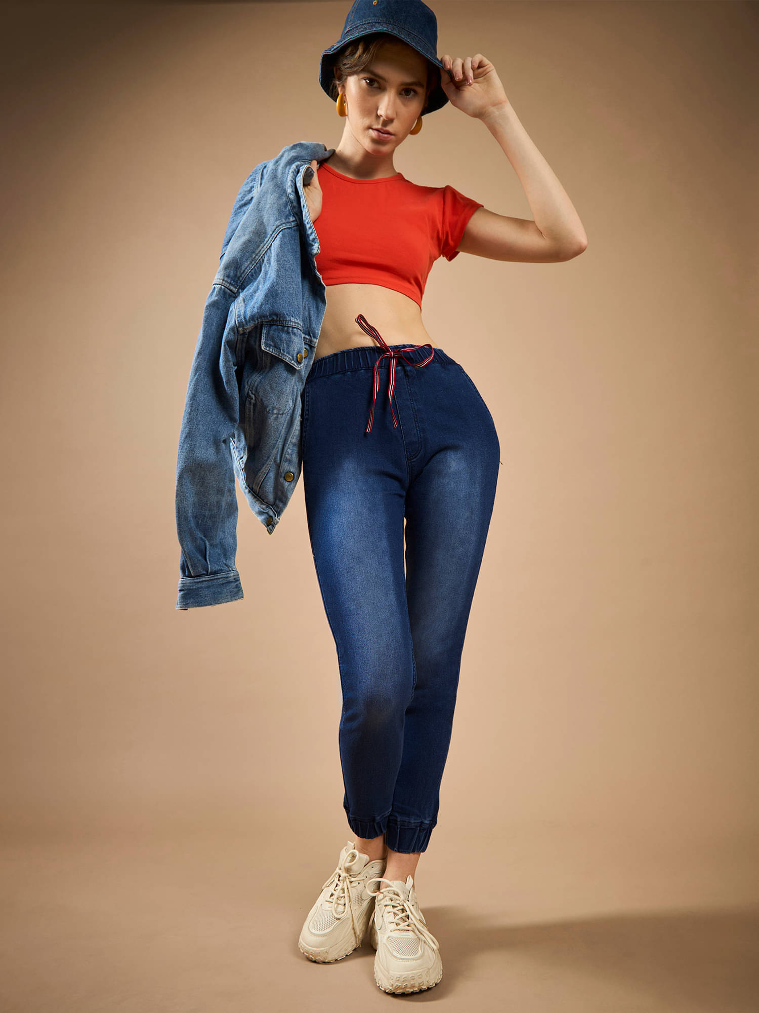     			Dolce Crudo Women's Regular Fit Mid-Rise Jeans ( Navy Blue )