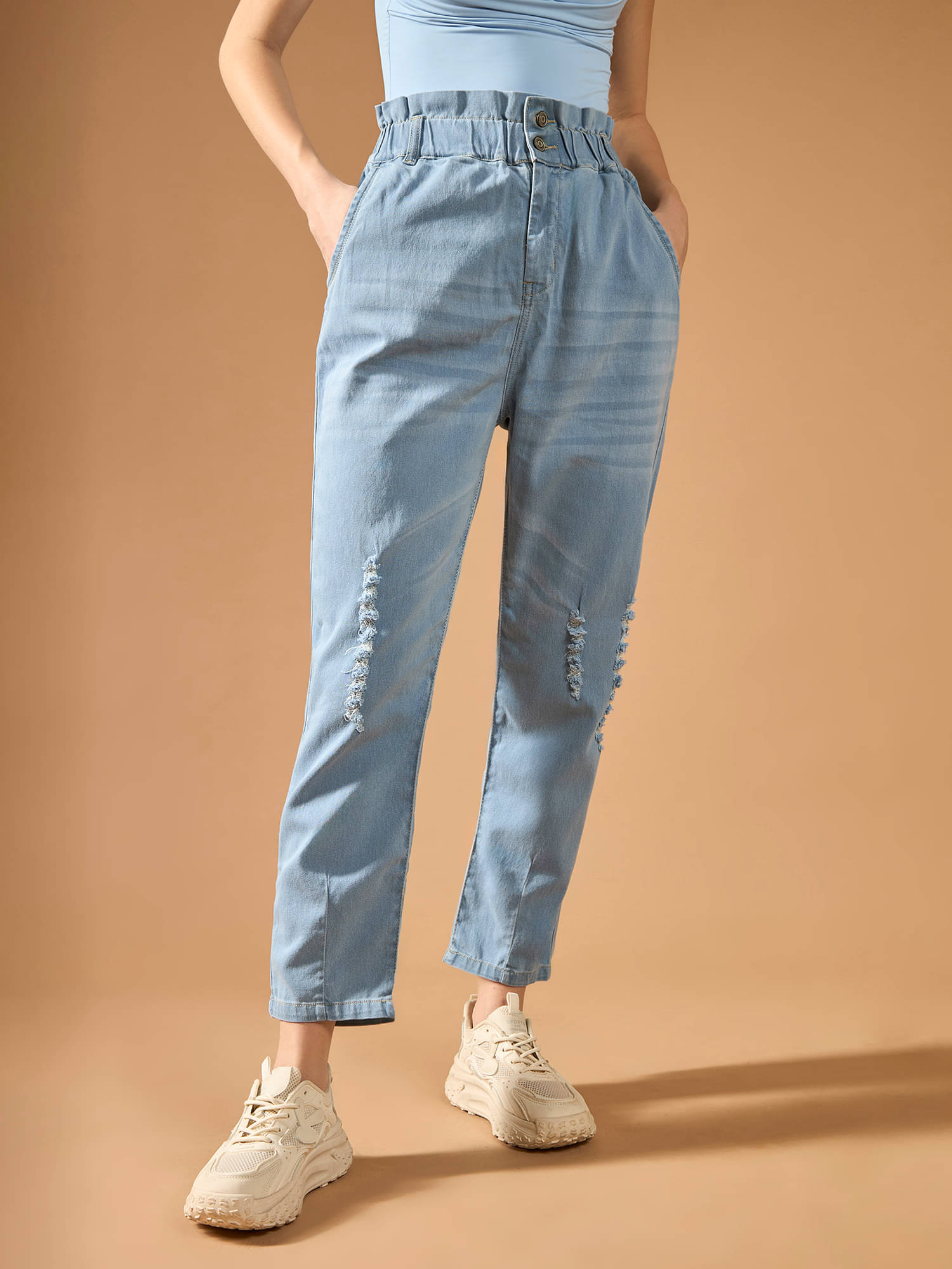     			Dolce Crudo Women's Regular Fit High-Rise Jeans ( Blue )