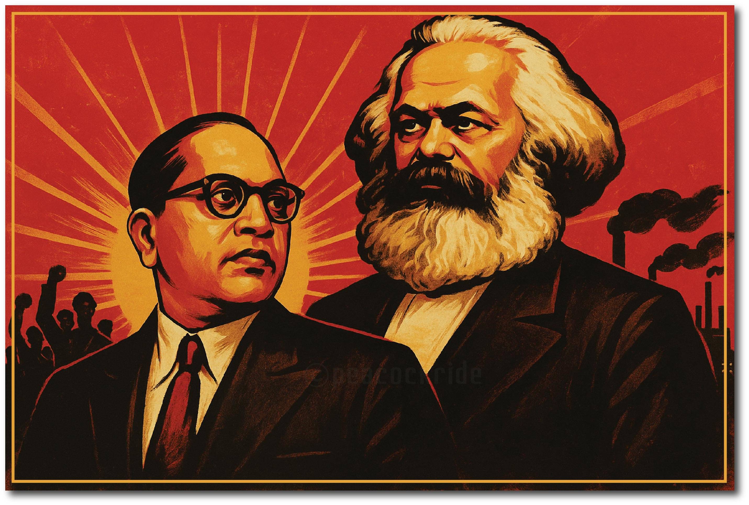     			Dr B R Ambedkar Karl Marx Wall Poster