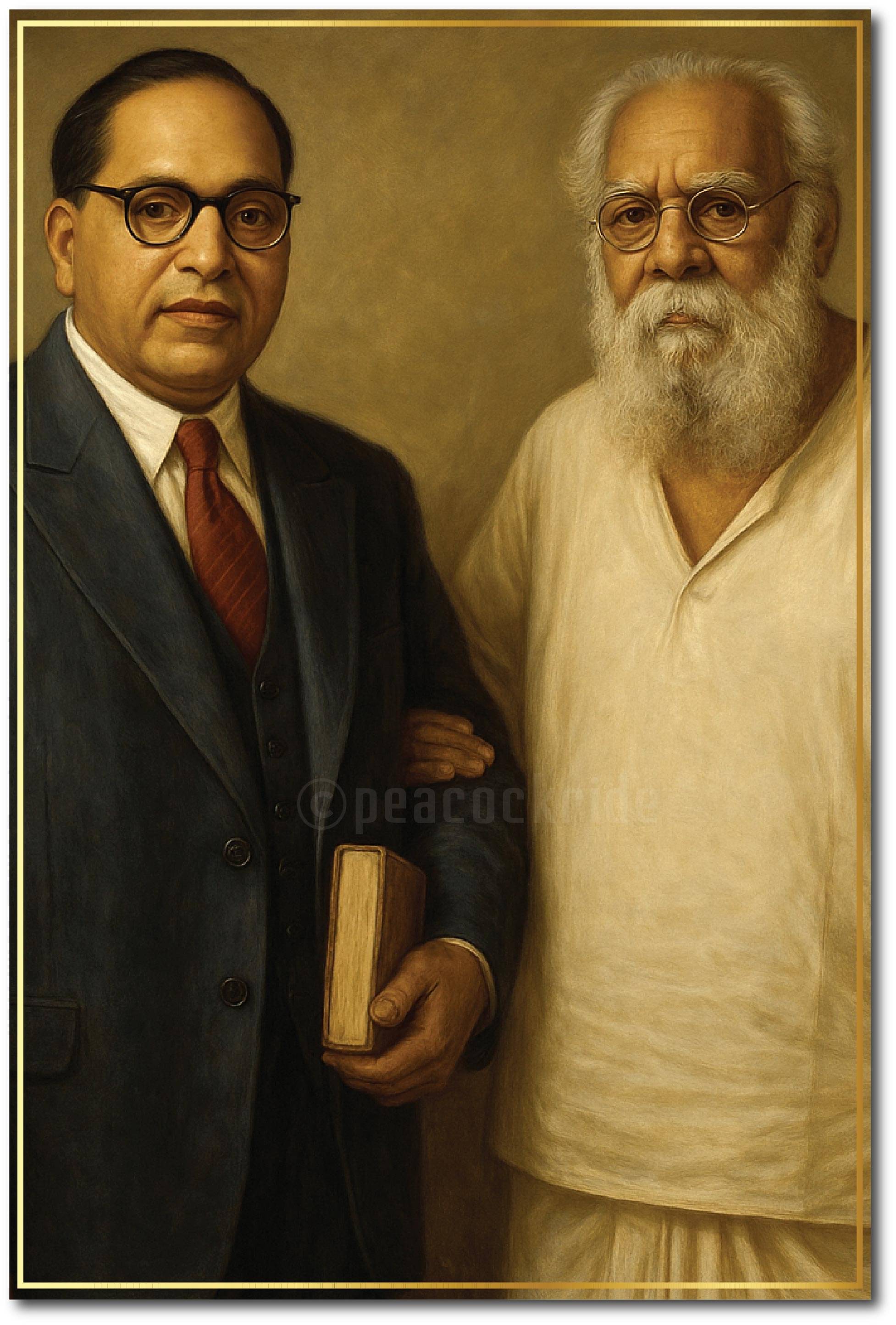     			Dr. BR Ambedkar EV Ramasamy Periyar I Ambedkar Periyar I Jai Bhim I Wall Poster