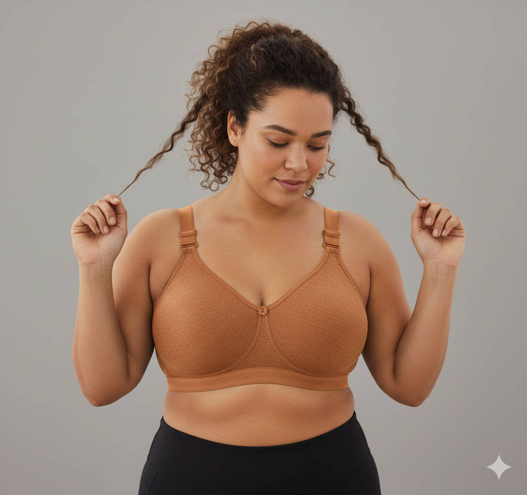     			Elina Pack of 1 Cotton Non Padded Minimizer Bra For Women ( Brown )