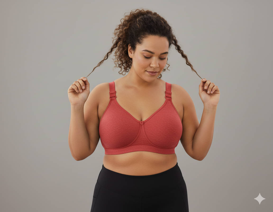Elina Pack of 1 Cotton Non Padded Minimizer Bra For Women ( Peach )     			Elina Pack of 1 Cotton Non Padded Minimizer Bra For Women ( Peach )