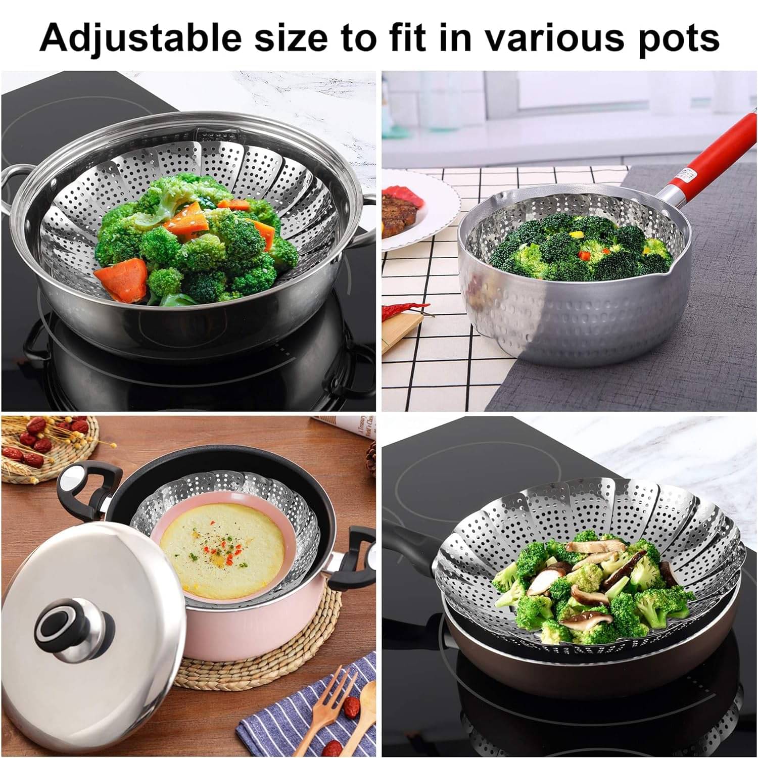     			FIVANIO Non Stick Stainless Steel Steamer