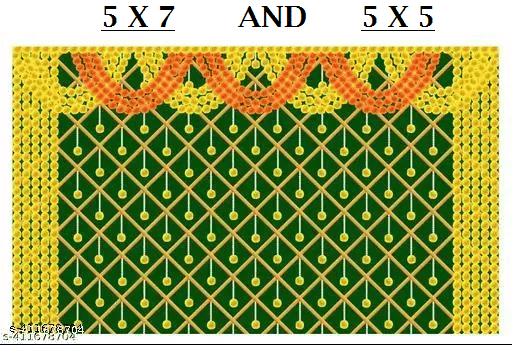Festive Backdrop Decorative Curtain Cloth For katha Pooja Ganesh Chaturthi (5x5 ft) Festive Backdrop Decorative Curtain Cloth For katha Pooja Ganesh Chaturthi (5x5 ft)