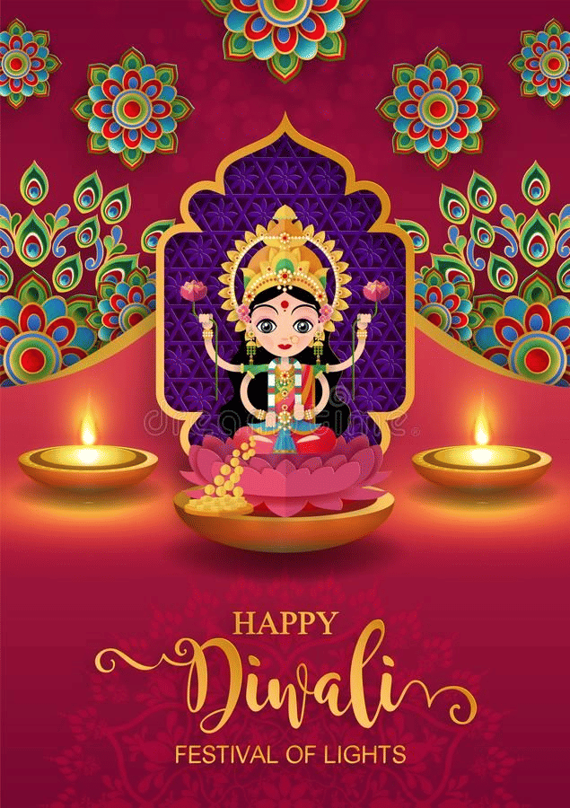     			Festive Backdrop Decorative Curtain For Diwali Laxmi Ganesh Pooja Festival Backdrop Cloth  (5x5 ft)