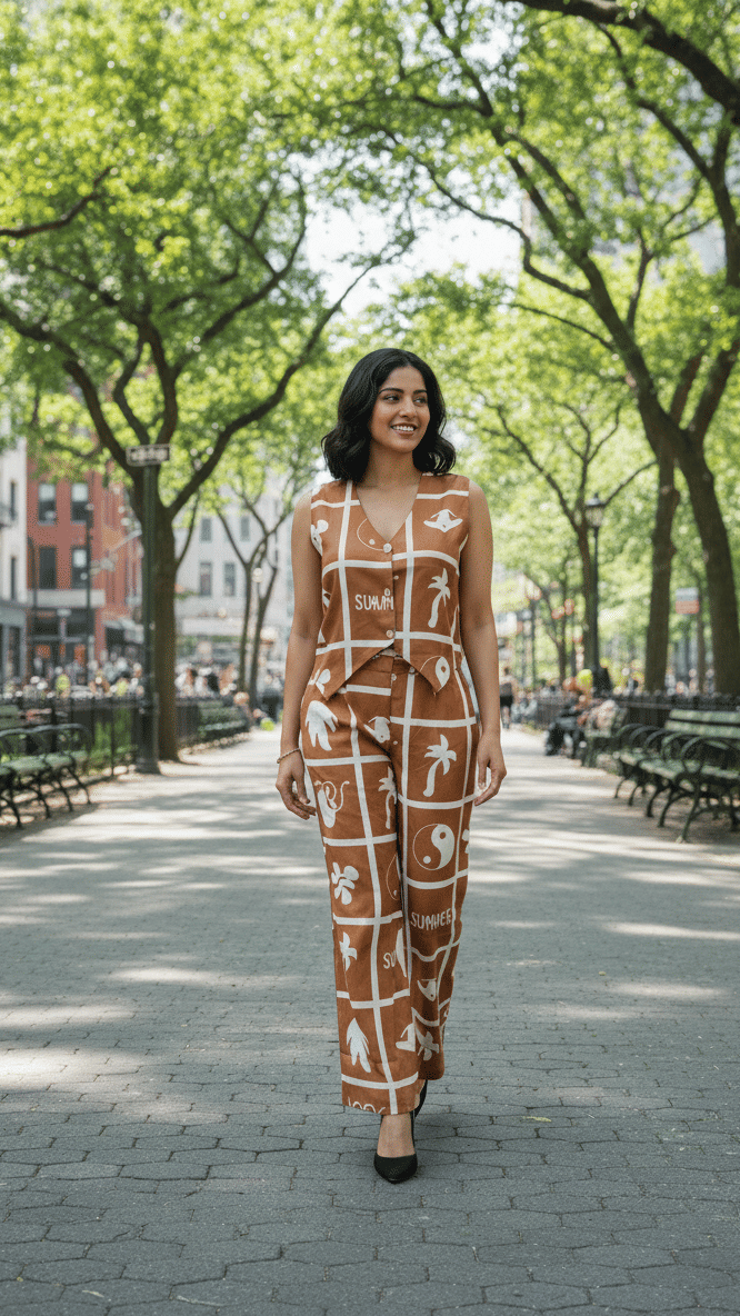 Flavia Creation Women Top With Trousers Co-Ord Set ( Multicolor )     			Flavia Creation Women Top With Trousers Co-Ord Set ( Multicolor )